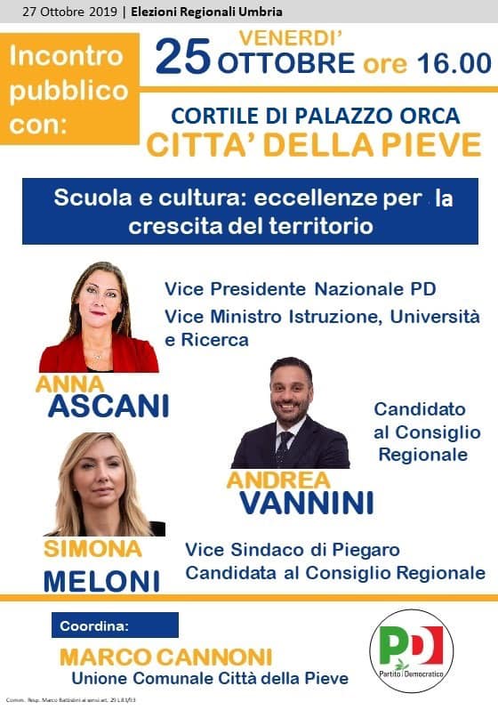 Anna Ascani per Bianconi Presidente: parliamo di scuola e cultura