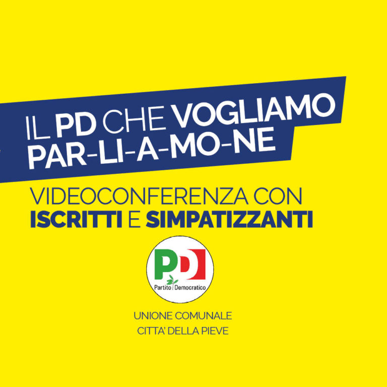 Il Pd che vogliamo, incontri in video avviati