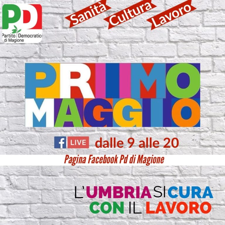 1° Maggio: iniziativa in diretta Facebook e panini con la porchetta