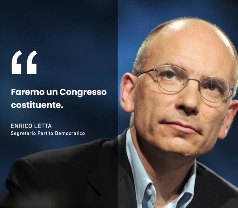 Lettera di Enrico Letta agli iscritti e alle iscritte sul congresso costituente del nuovo Pd