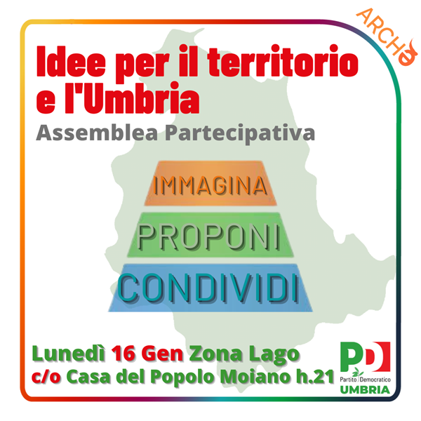 16/01 a Moiano: Idee per il territorio e l’Umbria – Assemblea partecipativa