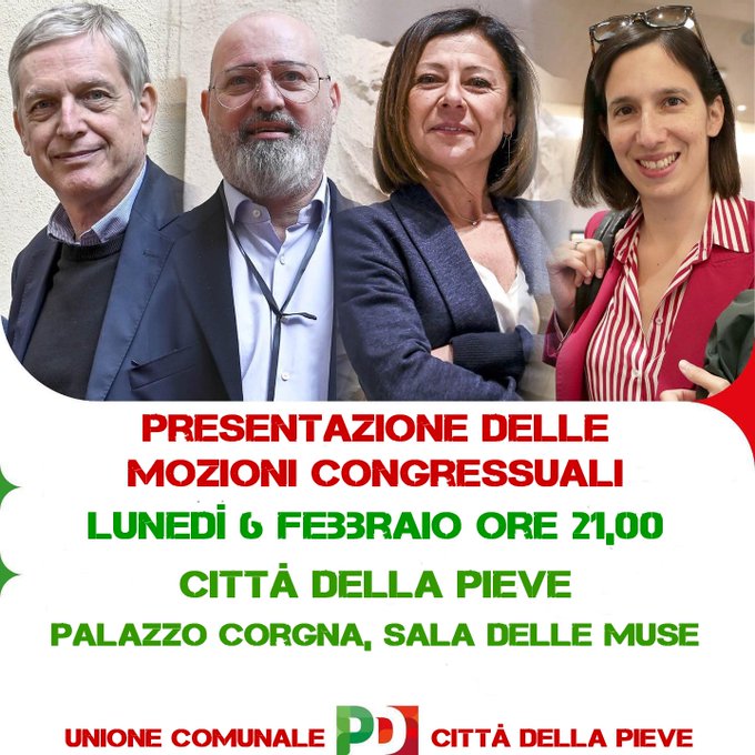 Lunedì 6 febbraio, presentazione mozioni congressuali