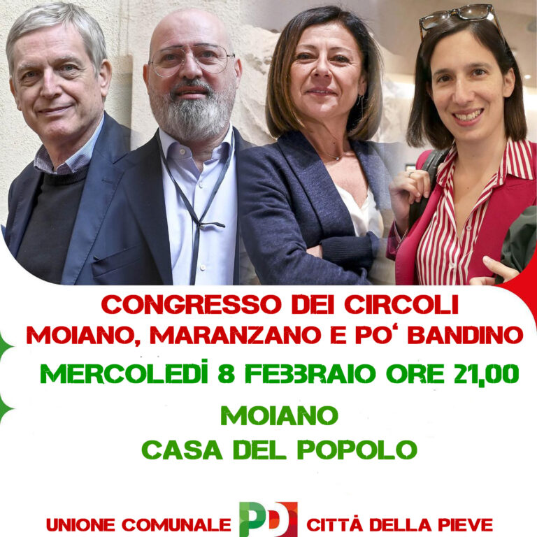 Mercoledì 8/2 Congresso a Moiano