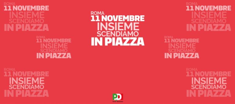 L’11 Novembre, tutti insieme scendiamo in piazza