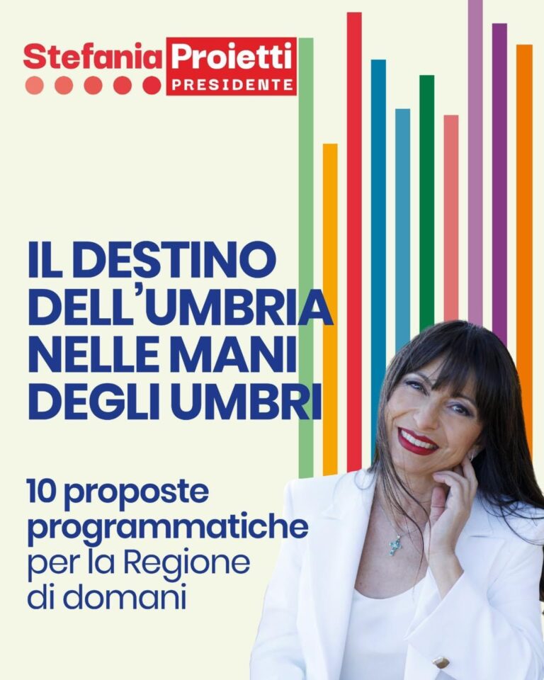 Regionali: Stefania Proietti Presidente – Le 10 proposte programmatiche
