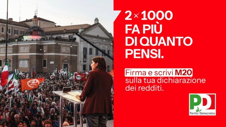 2×1000 al Pd, firma e scrivi M20 fa più di quanto pensi